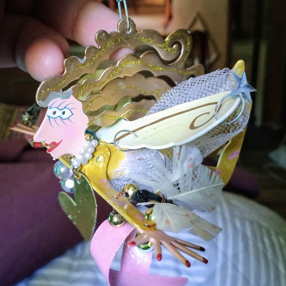 Rossi Sylvestri Fanciful Flights Christmas Ornament - Cancer Awareness
